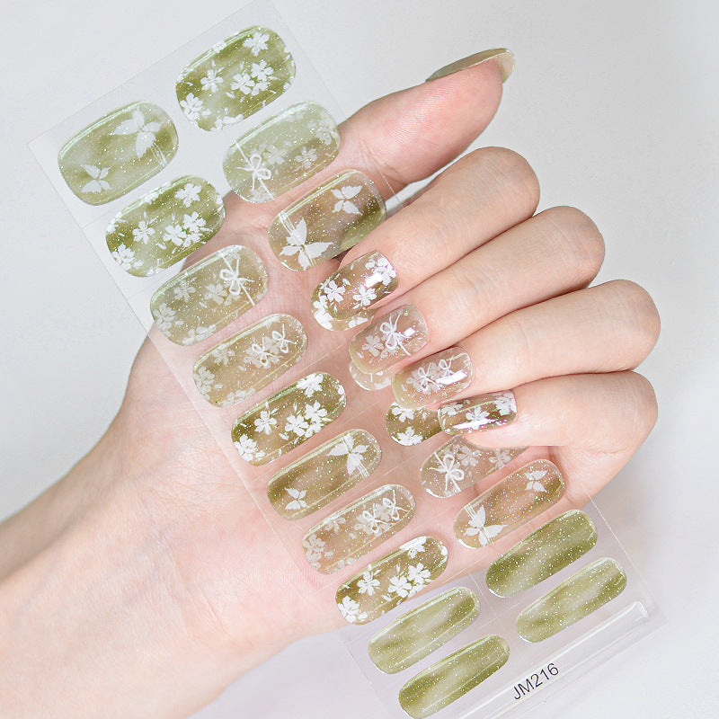 Semi-Cured UV Gel Nail Stickers with Various Designs