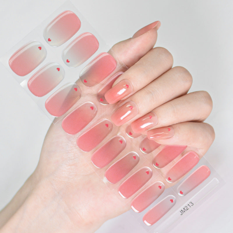 Semi-Cured UV Gel Nail Stickers with Various Designs