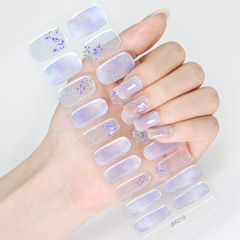 Semi-Cured UV Gel Nail Stickers with Various Designs