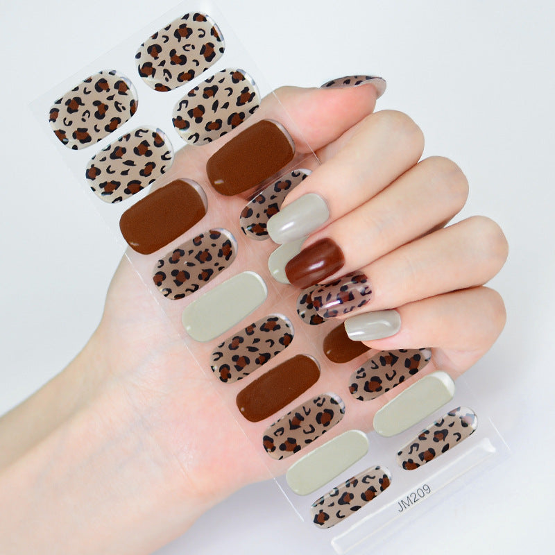 Semi-Cured UV Gel Nail Stickers with Various Designs