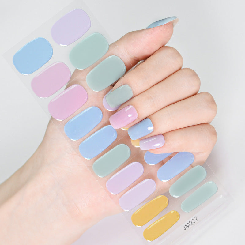 Semi-Cured UV Gel Nail Stickers with Various Designs