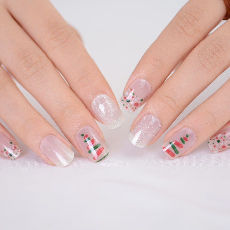 Semi-Cured UV Gel Nail Stickers with Various Designs