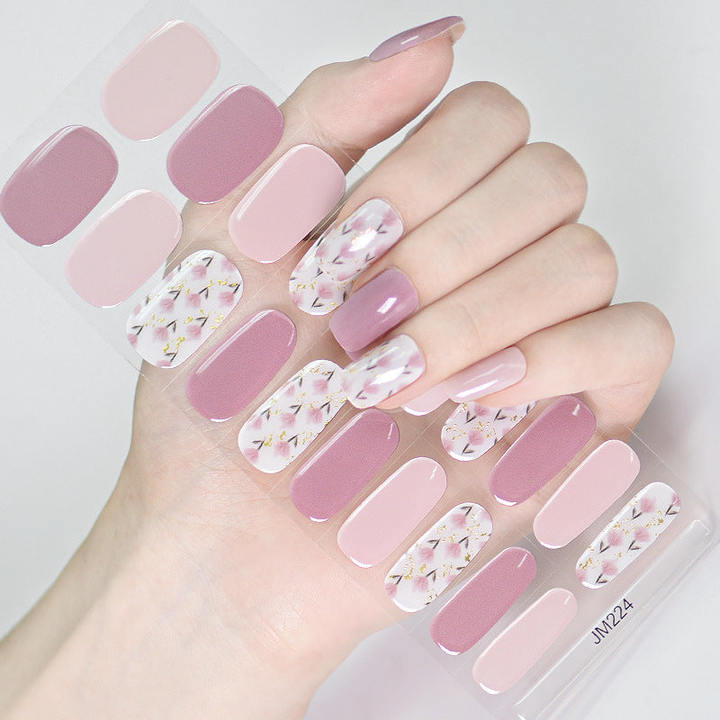 Semi-Cured UV Gel Nail Stickers with Various Designs