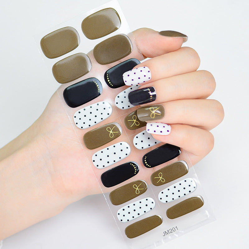 Semi-Cured UV Gel Nail Stickers with Various Designs