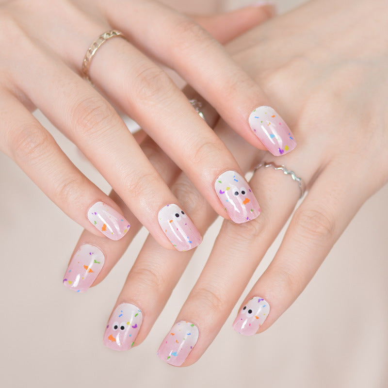 Semi-Cured UV Gel Nail Stickers with Various Designs