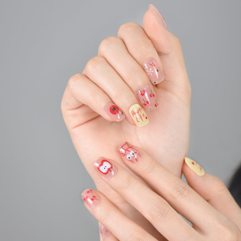 Semi-Cured UV Gel Nail Stickers with Various Designs