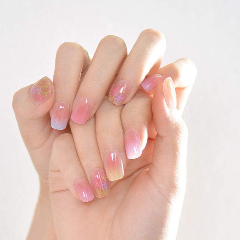 Semi-Cured UV Gel Nail Stickers with Various Designs