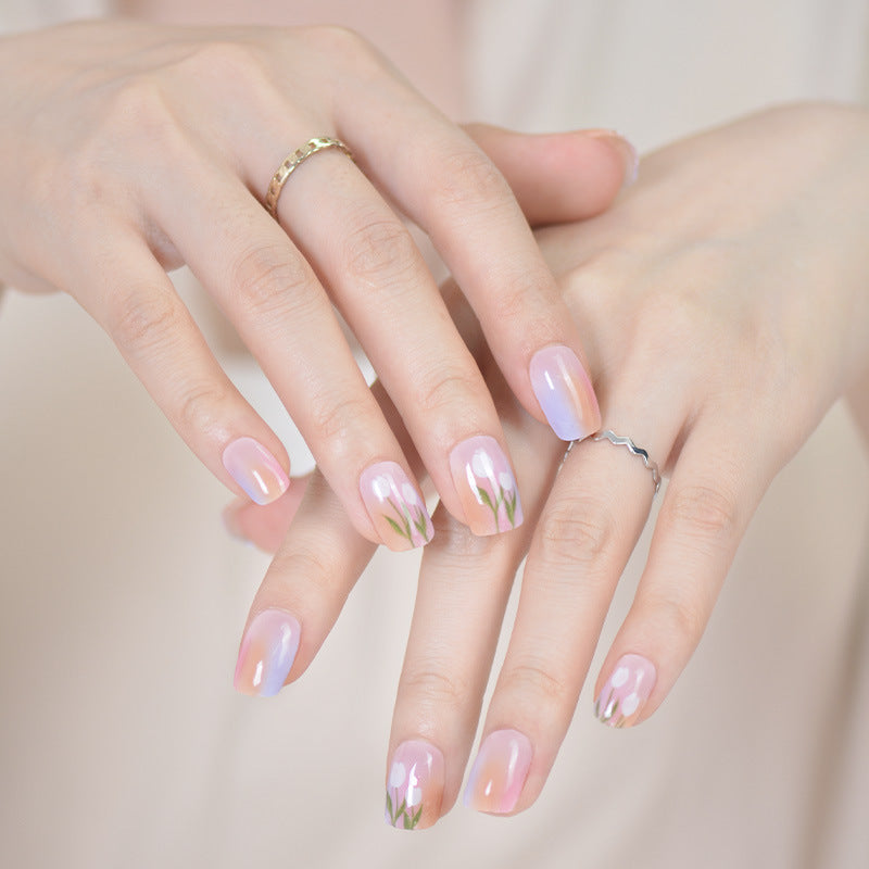 Semi-Cured UV Gel Nail Stickers with Various Designs