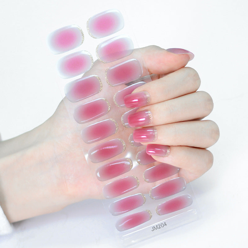 Semi-Cured UV Gel Nail Stickers with Various Designs