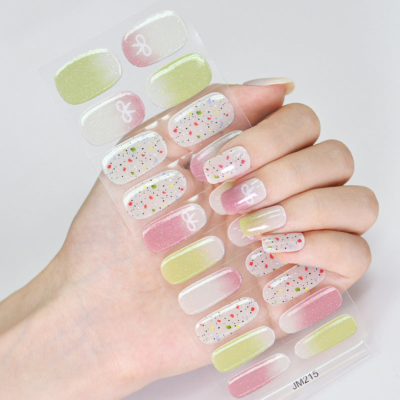 Semi-Cured UV Gel Nail Stickers with Various Designs