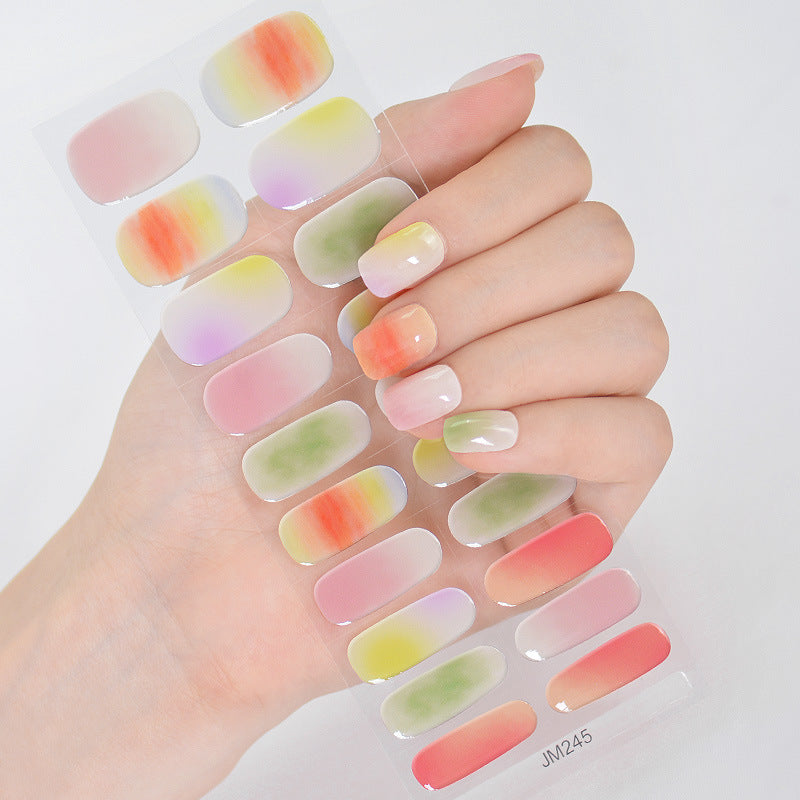 Semi-Cured UV Gel Nail Stickers with Various Designs