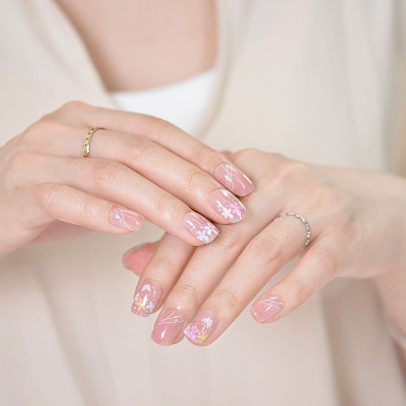 Semi-Cured UV Gel Nail Stickers with Various Designs