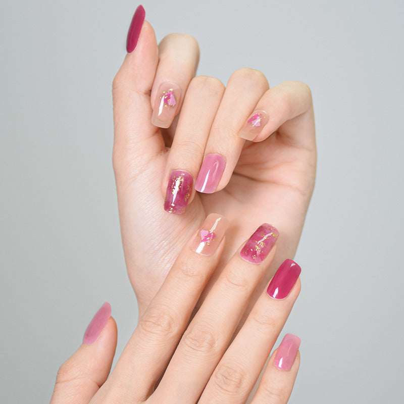 Semi-Cured UV Gel Nail Stickers with Various Designs