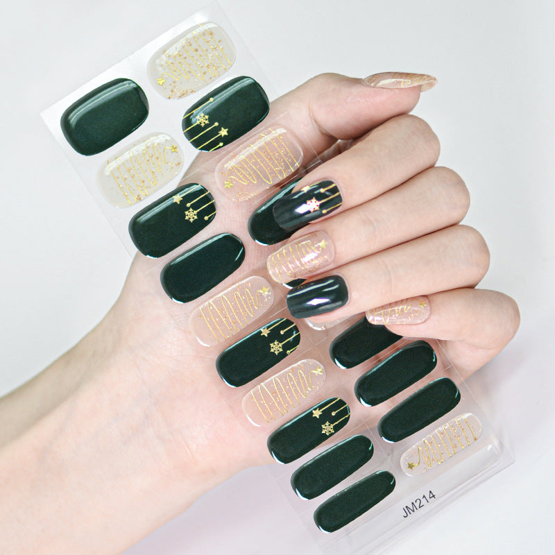 Semi-Cured UV Gel Nail Stickers with Various Designs