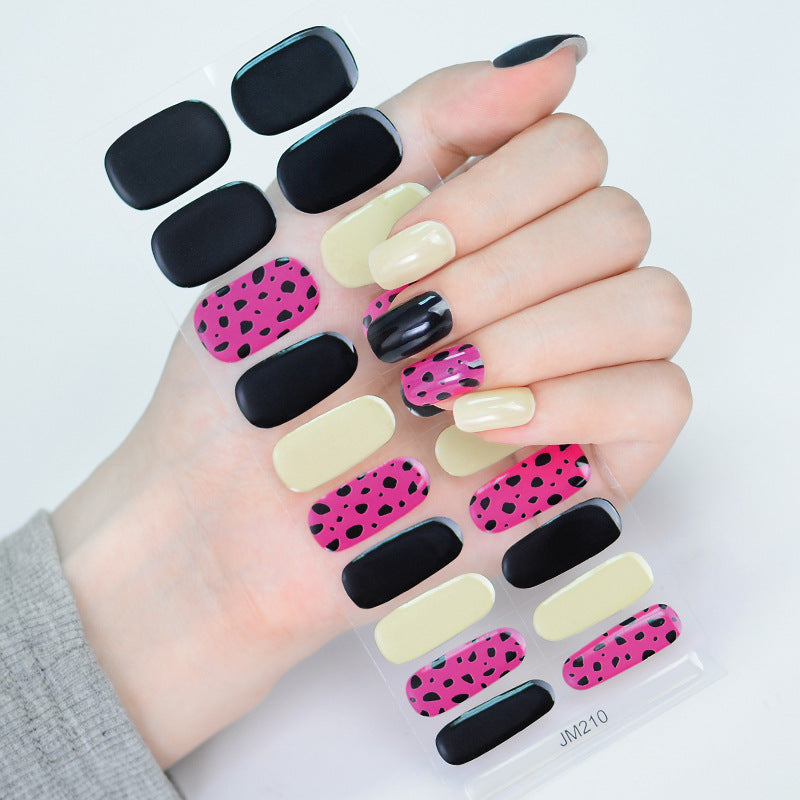 Semi-Cured UV Gel Nail Stickers with Various Designs