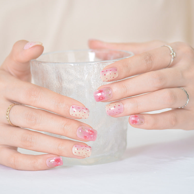 Semi-Cured UV Gel Nail Stickers with Various Designs
