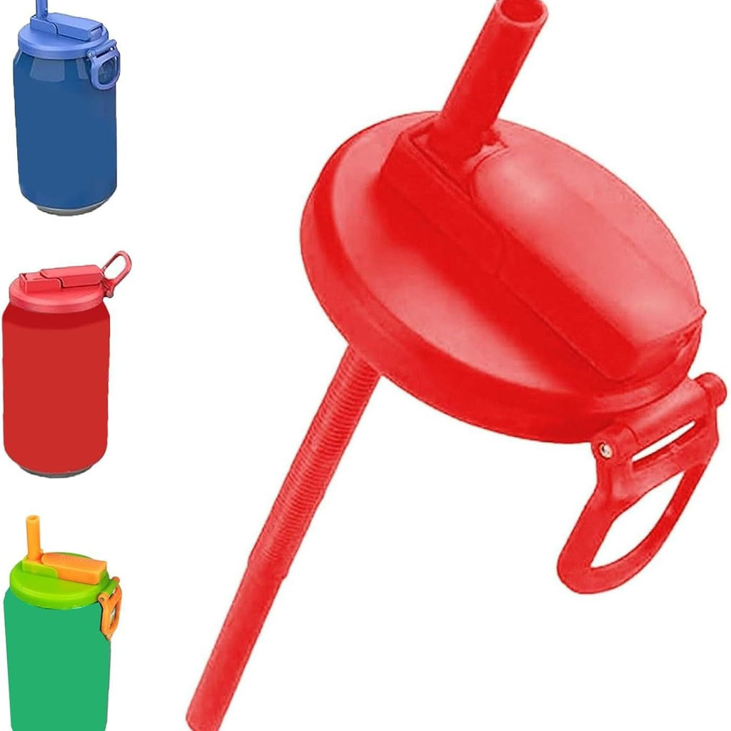 Silicone Can Lids with Straws 4-Pack