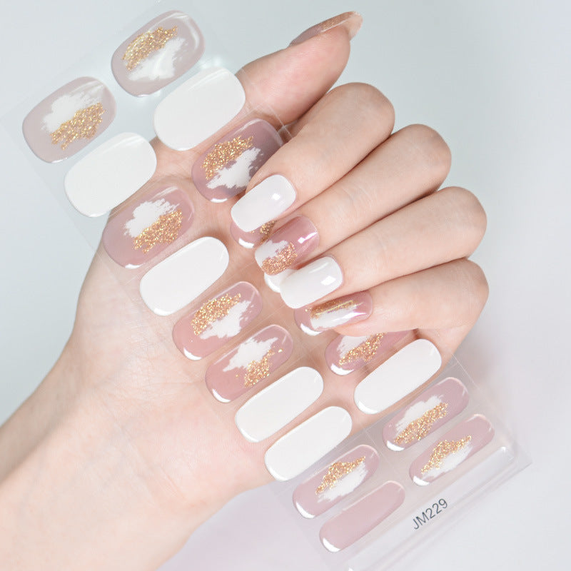 Semi-Cured UV Gel Nail Stickers with Various Designs