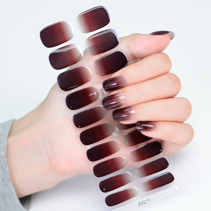 Semi-Cured UV Gel Nail Stickers with Various Designs