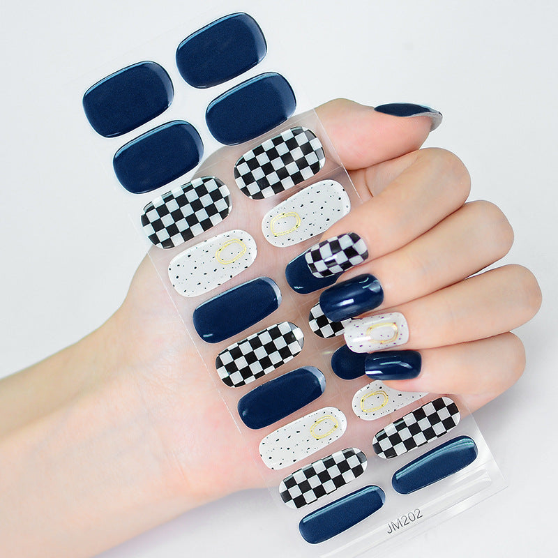 Semi-Cured UV Gel Nail Stickers with Various Designs
