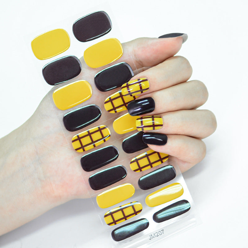 Semi-Cured UV Gel Nail Stickers with Various Designs