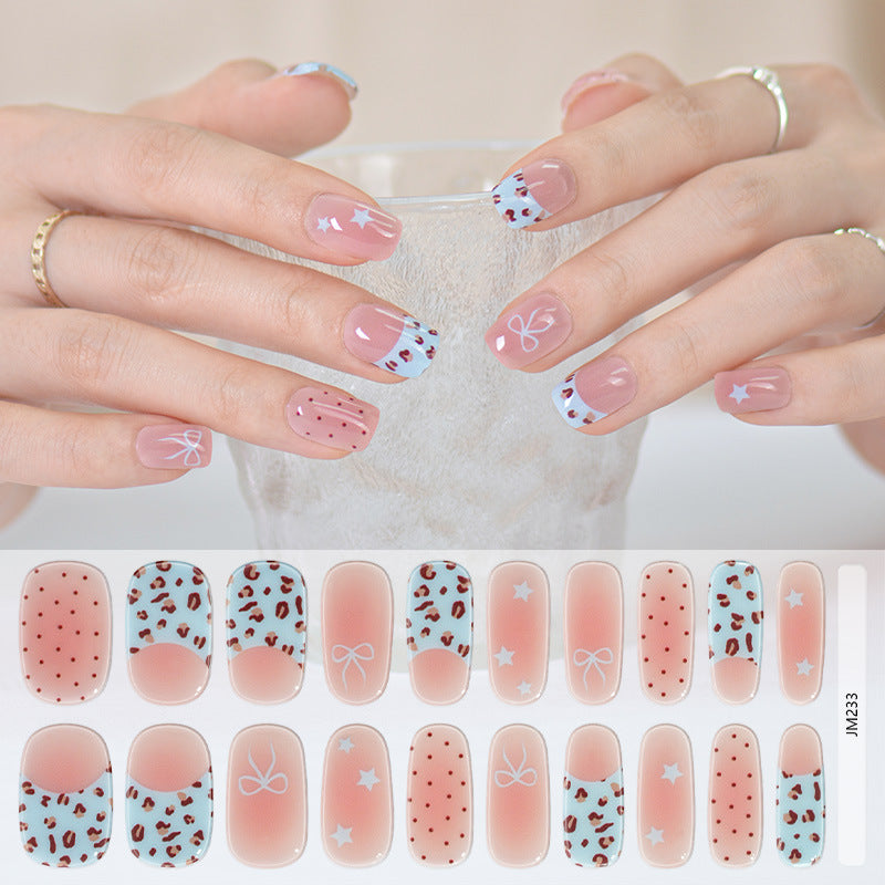 Semi-Cured UV Gel Nail Stickers with Various Designs