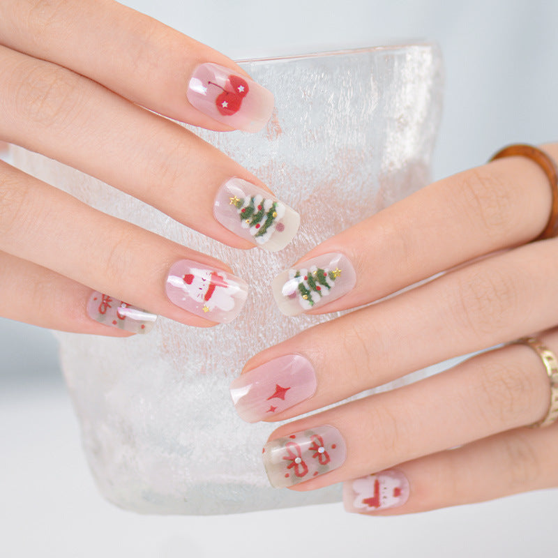 Semi-Cured UV Gel Nail Stickers with Various Designs